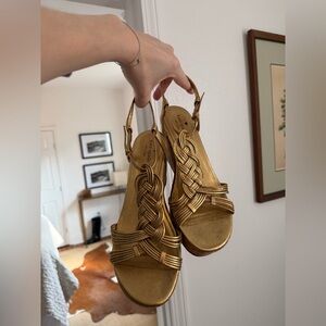 Kate Spade Braided Gold Sandals